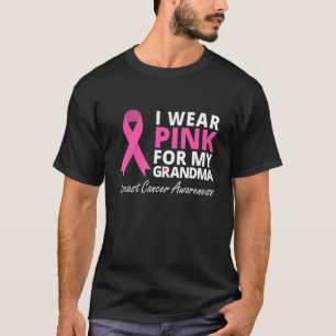 Ich trage Rosa für meine Oma Ribbon Familie Liebe  T-Shirt