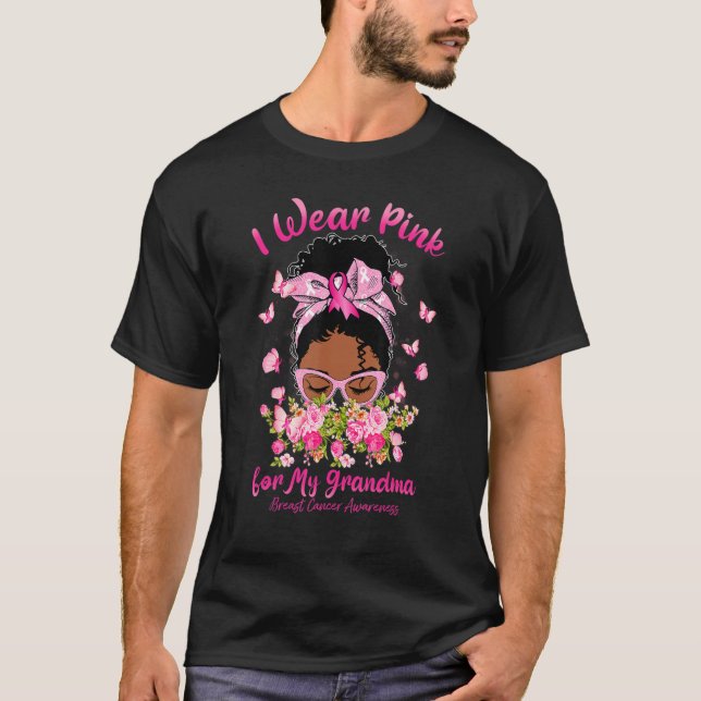 Ich trage Rosa für meine Oma-Ribbon-Liebe T-Shirt (Vorderseite)