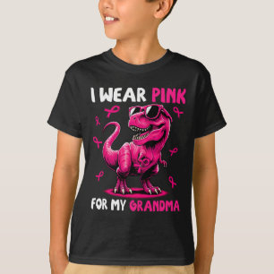 Ich trage Rosa für meine Oma T-rex Dinosaurier Bru T-Shirt