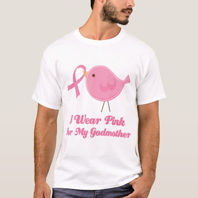 Ich trage Rosa für meine Patin T-Shirt (Vorderseite)