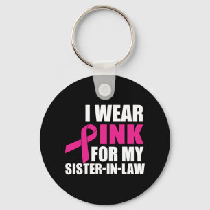 Ich trage Rosa für meine Schwester im Jura Brustkr Schlüsselanhänger