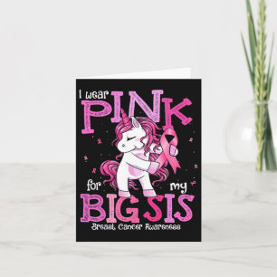 Ich trage Rosa für meine Schwester Shirt Brustkreb Karte