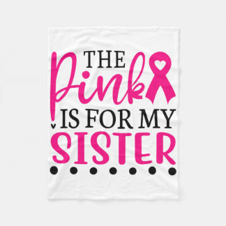 Ich trage Rosa für meine Schwester T Shirt Brustkr Fleecedecke