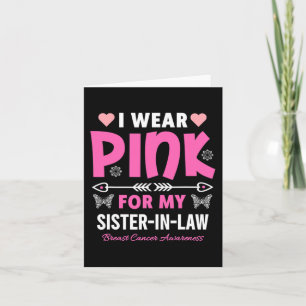 Ich trage Rosa für meine Schwesterin Brustkrebs Aw Karte