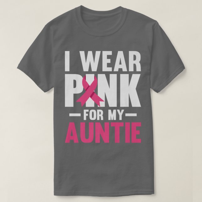 Ich trage Rosa für meine Tantchen Ribbon Brustkreb T-Shirt (Design vorne)