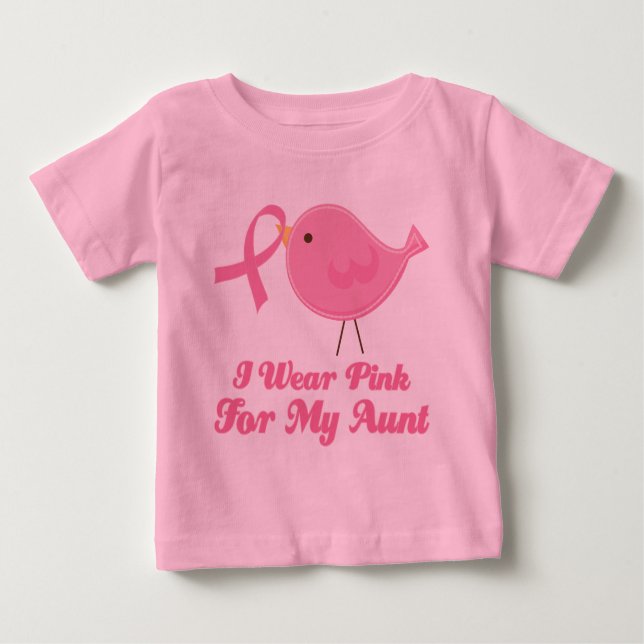 Ich trage Rosa für meine Tante Baby T-shirt (Vorderseite)
