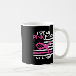 Ich trage Rosa für meine Tante Brustkrebs Awarenes Kaffeetasse