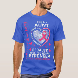 Ich trage Rosa für meine Tante Brustkrebs-Bewussts T-Shirt