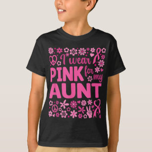 Ich trage Rosa für meine Tante Brustkrebs Bewussts T-Shirt