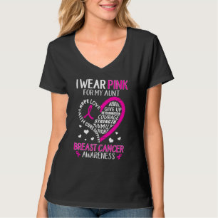 Ich trage Rosa für meine Tante Herz Glaube Hoffnun T-Shirt