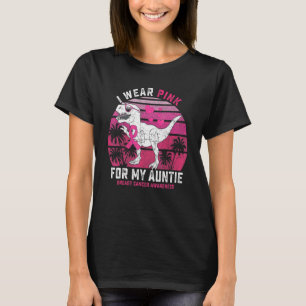Ich trage Rosa für meine Tante Rex Dinosaurier Ban T-Shirt