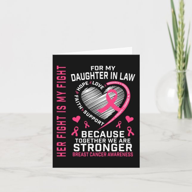 Ich trage Rosa für meine Tochter im gesetzlichen B Karte (Vorderseite)