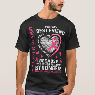 Ich trage Rosa für meinen besten Freund Brustkrebs T-Shirt