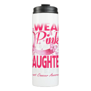Ich trage Rosa für meinen Brustkrebs als Tochter Thermosbecher