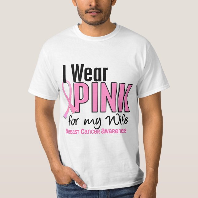 Ich trage Rosa für meinen Brustkrebs der T-Shirt (Vorderseite)