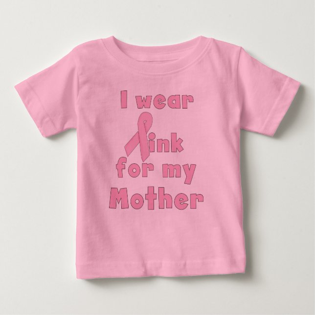 Ich trage Rosa für meinen Mutter-Säuglings-T - Baby T-shirt (Vorderseite)