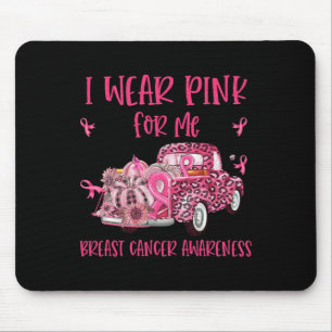 Ich trage Rosa für mich Pink Lkw Brustkrebs Surviv Mousepad