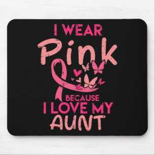 Ich trage Rosa I Liebe meine Tante Brustkrebs Bewu Mousepad