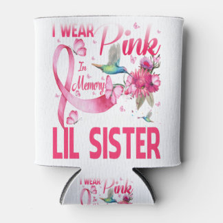 Ich trage Rosa im Gedächtnis für meine Schwester. Dosenkühler