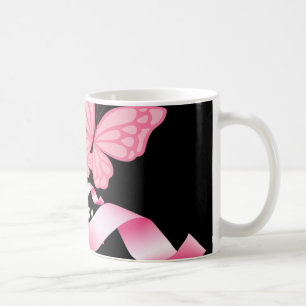Ich trage Rosa im Gedenken an den Brustkrebs meine Kaffeetasse