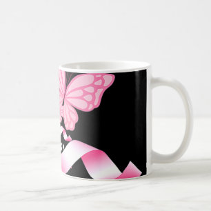 Ich trage Rosa im Gedenken an den Brustkrebs meine Kaffeetasse