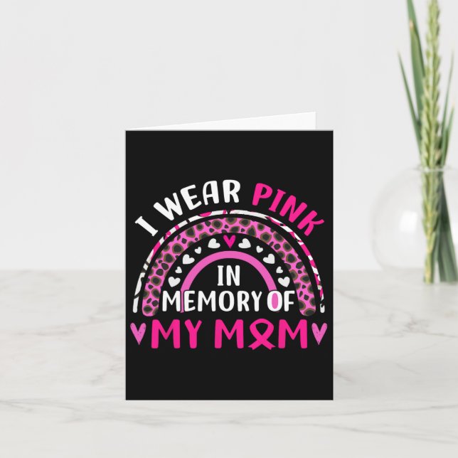 Ich trage Rosa im Gedenken an den Brustkrebs meine Karte (Vorderseite)