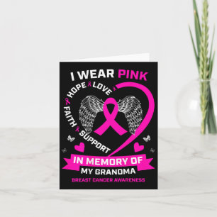Ich trage Rosa im Gedenken an meinen Oma-Brustkreb Karte