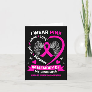 Ich trage Rosa im Gedenken an meinen Oma-Brustkreb Karte