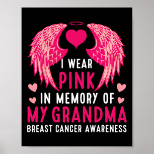 Ich trage Rosa im Gedenken an meinen Oma-Brustkreb Poster