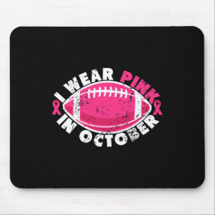 Ich trage Rosa im Oktober Breastkrebs vor dem Krie Mousepad