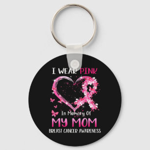 Ich trage Rosa in Erinnerung an meine Mama Brustkr Schlüsselanhänger