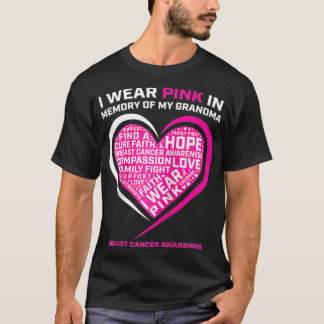Ich trage Rosa in Erinnerung an meine Oma Brustkre T-Shirt
