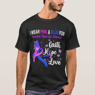 Ich trage Rosa und Blau für den Verlust des Säugli T-Shirt