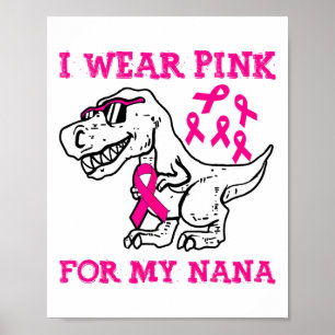 Ich trage Rosa wegen meiner Brustkrebserkrankung i Poster