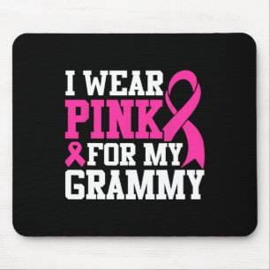 Ich trage Rosa wegen meines grauen Brustkrebs Mousepad