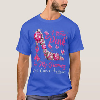 Ich trage Rosa wegen meines grauen Brustkrebses mi T-Shirt