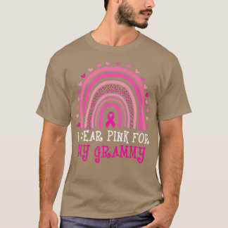 Ich trage Rosa wegen meines grauen Brustkrebses ro T-Shirt