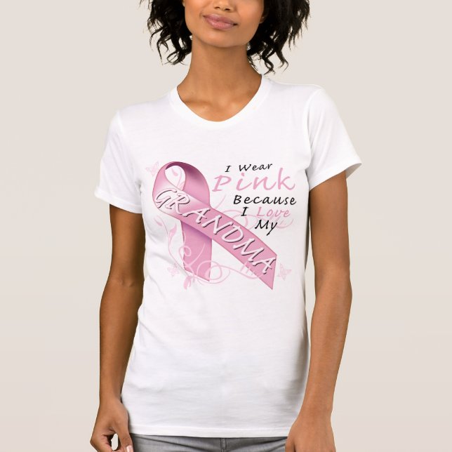 Ich trage rosa weil i-Liebe meine Großmutter T-Shirt (Vorderseite)