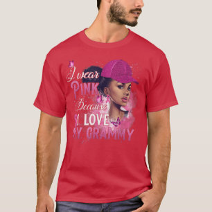 Ich trage Rosa, weil ich meinen grauen Brustkrebs T-Shirt