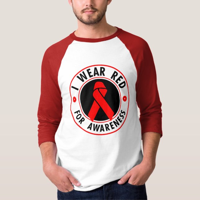 ICH TRAGE ROT… Für Bewusstsein T-Shirt (Vorderseite)