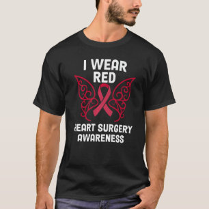 Ich trage Rot für das Bewusstsein des Kindes Herz T-Shirt