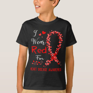 Ich trage Rot für das Bewusstsein für Herzkrankhei T-Shirt