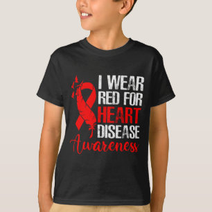 Ich trage Rot für das Bewusstsein für Herzkrankhei T-Shirt