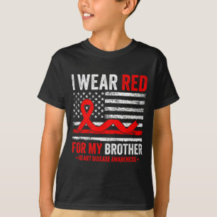 Ich trage Rot für das Bewusstsein für Herzkrankhei T-Shirt