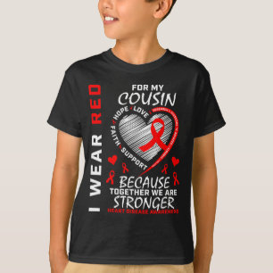 Ich trage Rot für das Bewusstsein für Herzkrankhei T-Shirt