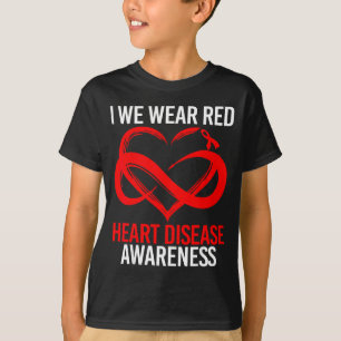 Ich trage Rot für das Bewusstsein für Herzkrankhei T-Shirt