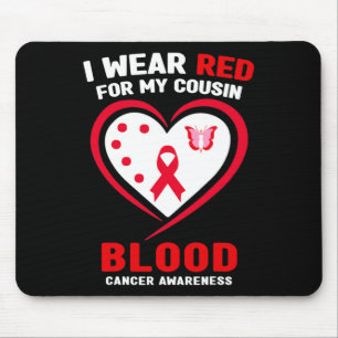 Ich trage Rot für das Blutkrebs-Bewusstsein meines Mousepad