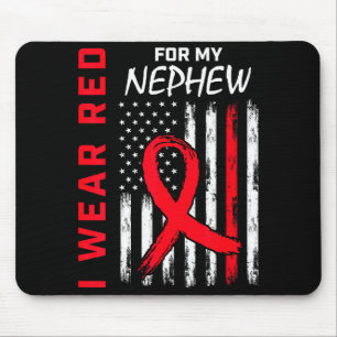 Ich trage Rot für das Herzkrankheitsbewusstsein me Mousepad