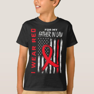 Ich trage Rot für die Herzkrankheit meines Schwieg T-Shirt