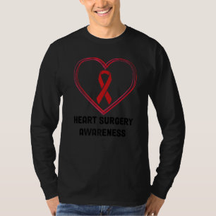 Ich trage Rot für eine Herzoperation, coole Herzkr T-Shirt